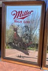 Lot Of 4 Vintage Miller High Life Wisconsin Wildlife Series Mirrors