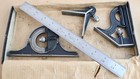 5 Pc  Starrett No  9 Combination Square Set W 12    Rule   Box   Nos   Mtt