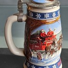 1995 Budweiser Holiday Stein Titled  lighting The Way Home 