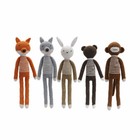 Stripe Pattern Long-legged Animal Crochet Doll Handmade Amigurumi Plush Toy Vac
