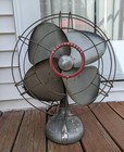 Vtg Westinghouse Silver Electric Oscillating Fan Y4628 4 Blades Needs Repaired