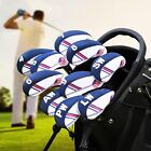 10 Pcs Golf Head Cover Set Club Iron Headcovers Protect Set Neoprene Us Usa Flag