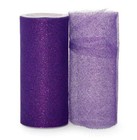 New 6  Glitter Tulle Roll Spool - Wedding Bow Decoration Craft 25 Yard 