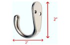 Single Satin Nickel Hooks  6 Pack  Mounting Hardware Included
