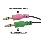3 5mm Stereo Audio And Mic Male Plugs To Dual Female Adapter Splitter Cable