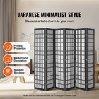 Uimoso 4-panel Japanese Style Room Divider For Privacy And Space Separation
