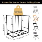 Folding Chair Rack Cart For 40 Chairs Of 500lbs Casters locking Wheels New--