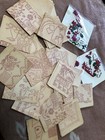 Huge Lot  Vtg Deadstock 40s Craft Transfers Anthropomorphic Cherubs Herbs Felts 