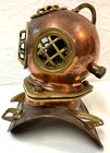 Vintage Submariner 1970s Brass Copper Divers Helmet Miniature Version   Decor