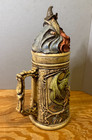 Vintage 1980 Duncan Enterprises Viking Dragon Slayer Wizard Beer Stein 14  Tall