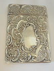 1898 Mjj Matthew John Jessop Birmingham Sterling Silver Repousse Card Case