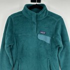 Patagonia Womens Synchilla Snap-t Fleece Pullover Teal Green S Small