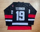 Throwback Yzerman  19 Hockey Jerseys Black Sewn Custom Names Youth men S-6xl
