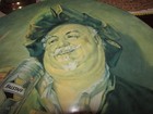 Vintage Falstaff Beer Advertisement Metal Tray Man Holding Stein