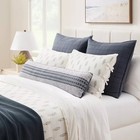 Bed Lumbar Woven Texture Stripe Decorative Throw Pillow Slate Blue - Threshold