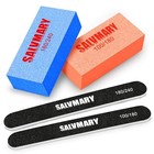 Nail Files And Buffers Set  100 180   180 240 2 Pcs Black File   2 Pcs Buffer