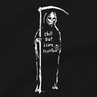 Grim Reaper T Shirt Chill Out I Came To Party Costume Scythe Tattoo Tee