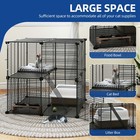 28in 2 Tier Cat Cage Indoor Cat Enclosures Versatile Diy Playpen Small Animals