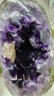Large Natural Amethyst Geode Cluster  Uruguay Deep Purple Big Teeth And Calcite 