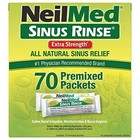 Neilmed Sinus Rinse Extra Strength Hypertonic Packets - 70 Ct Box  2 Pack 