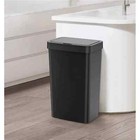 Mainstays 13 2 Gallon Plastic Kitchen Motion Sensor Trash Can  Black New