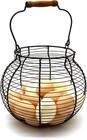 Antique Wire Egg Basket With Wood Handle Primitives Vintage Gathering Basket