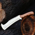 Bushcraft Machete Rough Forged Finish Carbon Steel Blade  With Leather Sheath   