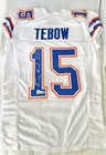 Uf Florida Gators Tim Tebow Signed Full Name Game Cut Jersey Heisman Beckett