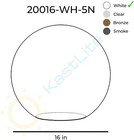 Kastlite 16  White Acrylic Lamp Post Globe   5 25  Neckless Opening