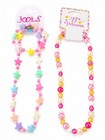 2pcs Kids Beaded Necklace Set Colorful Star Pearl Heart Girls Costume Jewelry