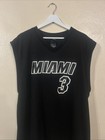 Adidas Nba Miami Heat Dwayne Wade  3 Black Out Jersey Men   s Large