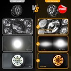 2x 4 5inch Led Headlight Amber Drl Motorcycle Auxiliary Lights With Hi low Beam