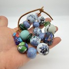 Vtg African Trade Bead Necklace Mixed Millefiori   Venetian Chunky Heavy 151 Gr