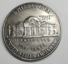 Hobo Salty Fisherman With Pipe  Made From A Real Jefferson Nickel Signed