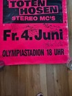 U2 Zooropa Zoo Tv Tour Die Toten Hosen Stereo Mc   s June 3  93 Poster Signed Rare