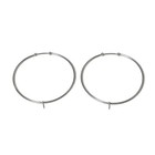 Tous Bear Charm Large Hoop Earrings For Both Ears Silver 925 Limited From Japan   