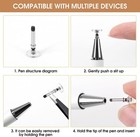 2 In 1 Stylus Pens For Touch Screens  High Sensitivity   Precision Black White
