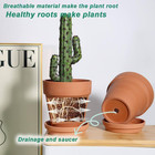 6 Inch Terracotta   Clay Pots For Plant With Saucer  4 Pack