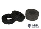 Us Stock 1pair Lesu Upgraded Rubber Tires For Tamiya 1 14 Rc Tractor Truck Car