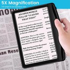 Rechargeable 5x Magnifying Glass For Reading  Large Bright Full Page Magnifier W