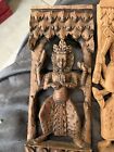 Antique Hindu Nepal Indian Wood Temple Strut Carved Shanti Devi Sex 4 Lot Rare