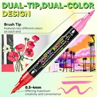 72 Colors Acrylic Paint Markers  Dual Tip Acrylic Paint Pens With Brush Tip   Fi