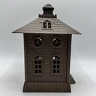 Antique Kenton Mfg Co Cast Iron State Bank Large 8 Inch Coin Still Bank  cb