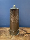 Arts And Crafts   Art Nouveau Lidded Hammered Copper Brass Antique Pitcher Jug 