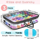 Yarn Storage Bags 3 Pack  Clear Yarn Storage Organizer 12x16x4 Inches