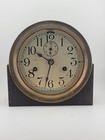 Antique Ww2 Era 1940 s Seth Thomas Brass Maritime Ships Clock W  Base   Key Runs