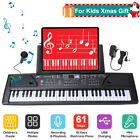 61 Key Electronic Keyboard Piano With Music Stand   Microphone For Kids adult Us