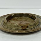 Vintage Large Signed  Green Drip Glaze Studio Pottery Ceramic Ashtray Catchall