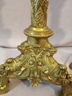 Antique Pair Of Candlestick 18th Century Solid Brass Gilted