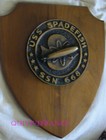 Tb627 - Crest Plaque Submarine Uss Spadefish - Ssn 668